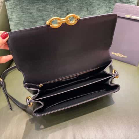 Saint laurent Ysl Le Maillon 24CM 肩背包 649795黑色