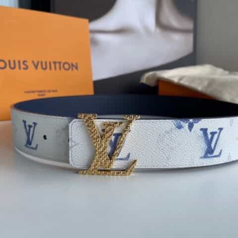 LV/路易威登   Monogran图案LV搭扣SHAPE 40毫米双面腰带