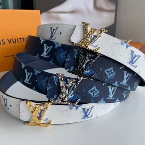 LV/路易威登   Monogran图案LV搭扣SHAPE 40毫米双面腰带