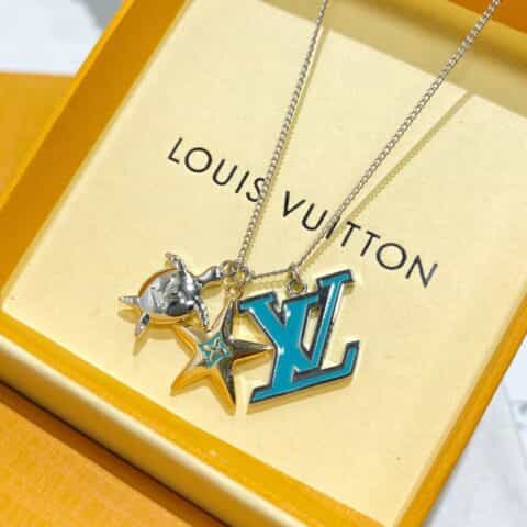 Louis Vuitton 路易威登 三合一 海龟星星字母项链 耳钉