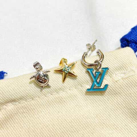 Louis Vuitton 路易威登 三合一 海龟星星字母项链 耳钉