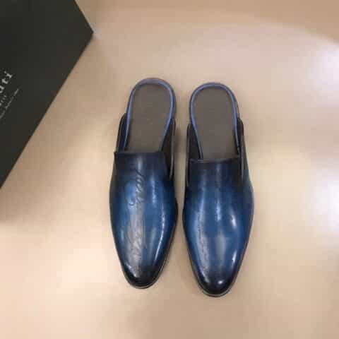 Berluti伯鲁提   进口头层牛皮高端男士半拖