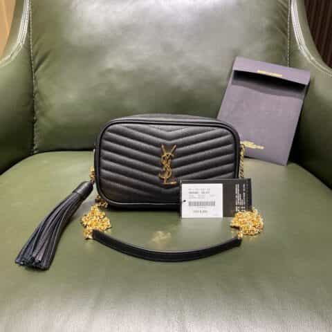 Saint laurent Ysl Lou迷你提花粒面牛皮小包 585040