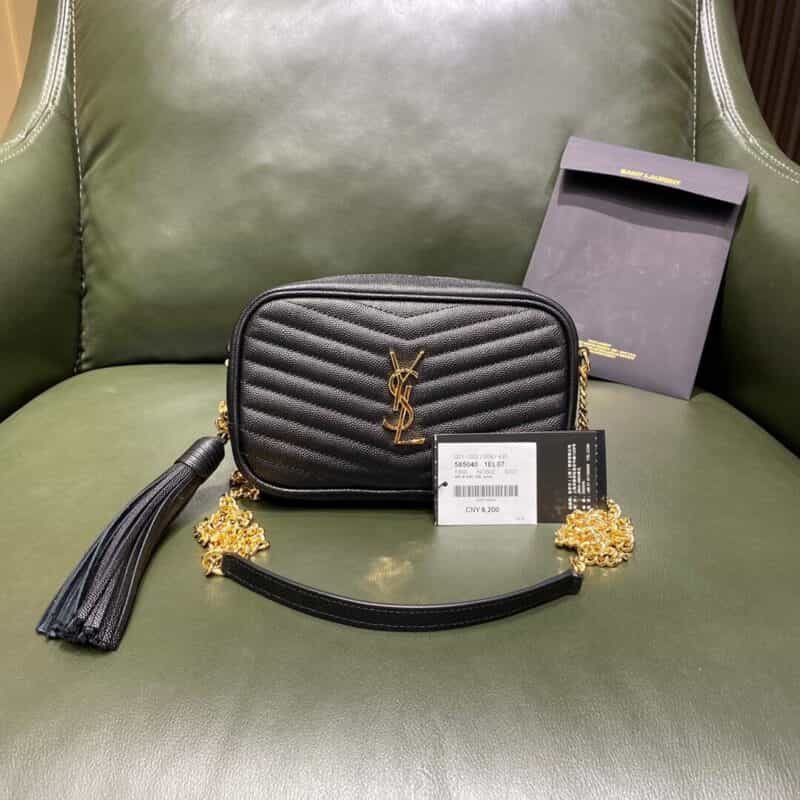 Saint laurent Ysl Lou迷你提花粒面牛皮小包 585040