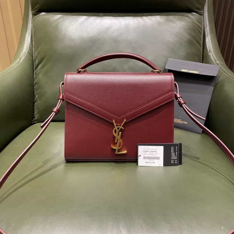Saint Laurent Ysl Cassandra Bag 578000酒红色鱼子酱金扣