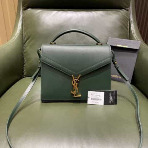 Saint Laurent Ysl Cassandra Bag 578000墨绿色鱼子酱金扣