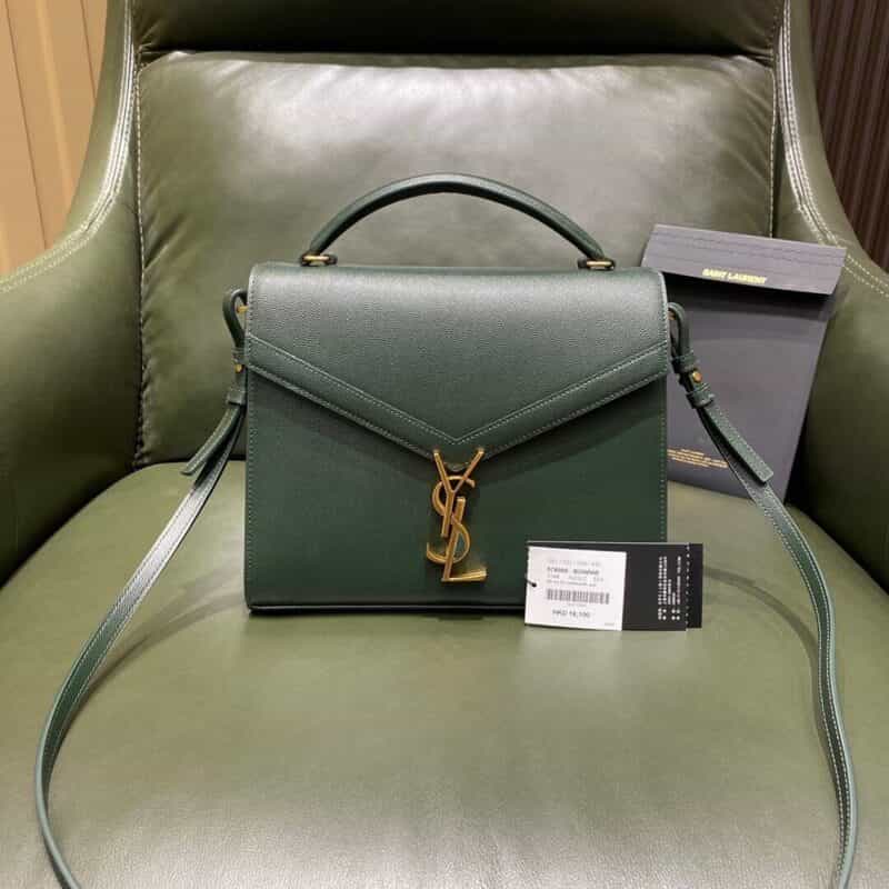 Saint Laurent Ysl Cassandra Bag 578000墨绿色鱼子酱金扣