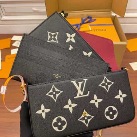 Louis Vuitton LV Félicie Pochette三合一链条包 M80482