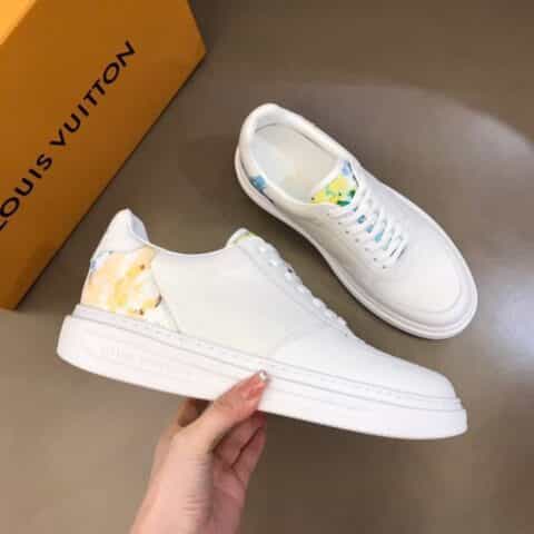 LV/路易威登   粒面小牛皮拼接帆布Beverly Hills运动鞋