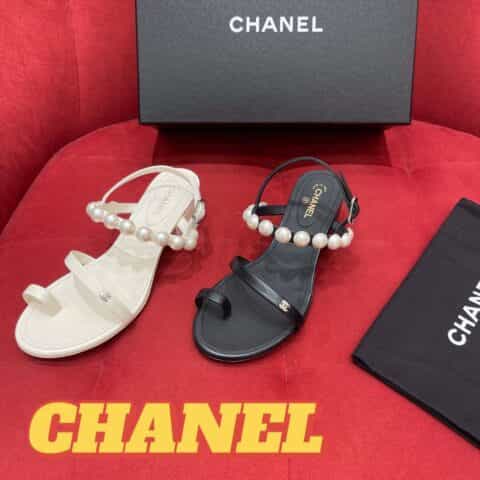 Chanel香奈儿   2021春夏新款珍珠后带凉鞋