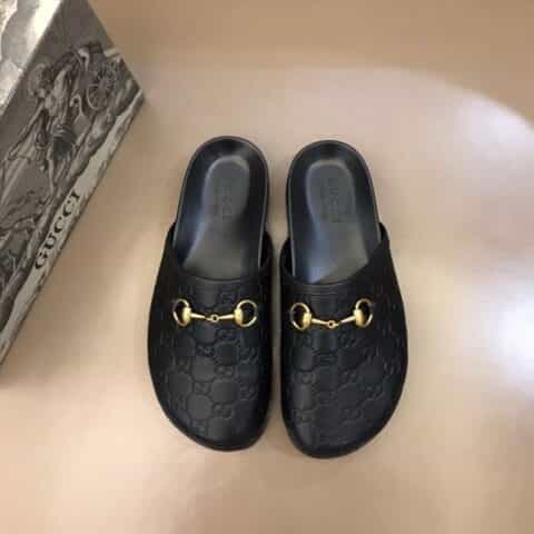 Gucci古驰   经典马衔扣G家夏季男士沙滩拖鞋