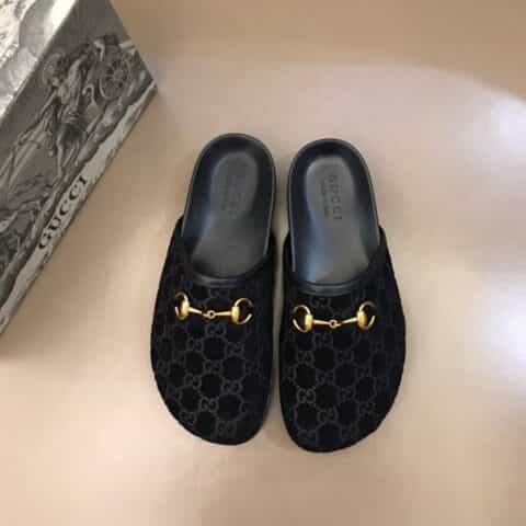 Gucci古驰   经典马衔扣G家夏季男士沙滩拖鞋