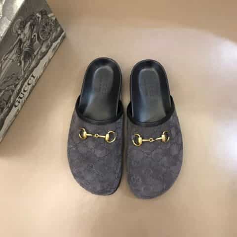 Gucci古驰   经典马衔扣G家夏季男士沙滩拖鞋