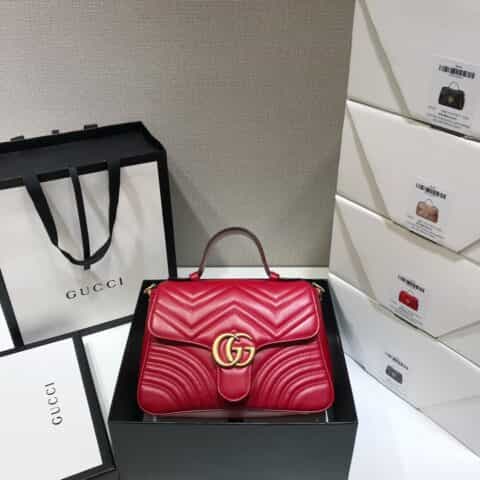 Gucci GG Marmont系列小号手提包 498110