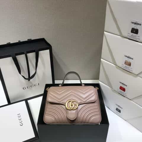 Gucci GG Marmont系列小号手提包 498110