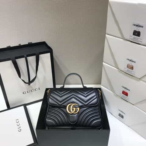 Gucci GG Marmont系列小号手提包 498110