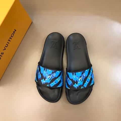 LV/路易威登   鞋面选用进口原版印花高端男士拖鞋