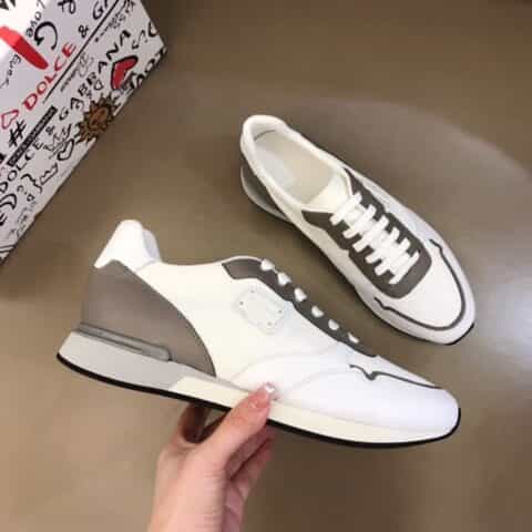 D& G 杜嘉班纳   头层柔软小牛皮内里撞色牛皮拼接新品奢潮运动鞋