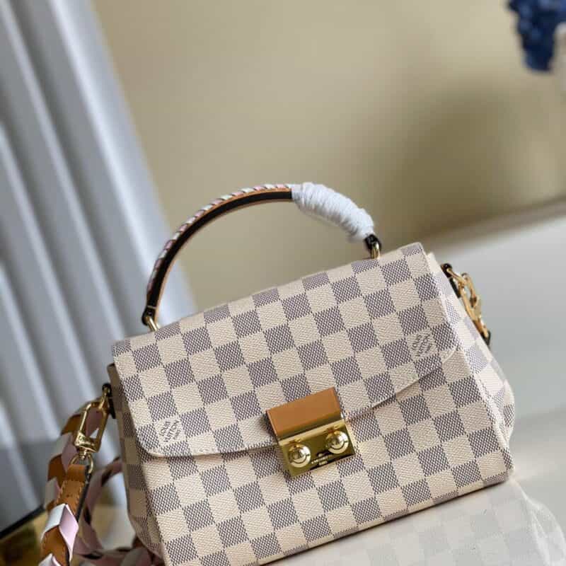 Louis Vuitton LV Croisette白格手提包 N50053