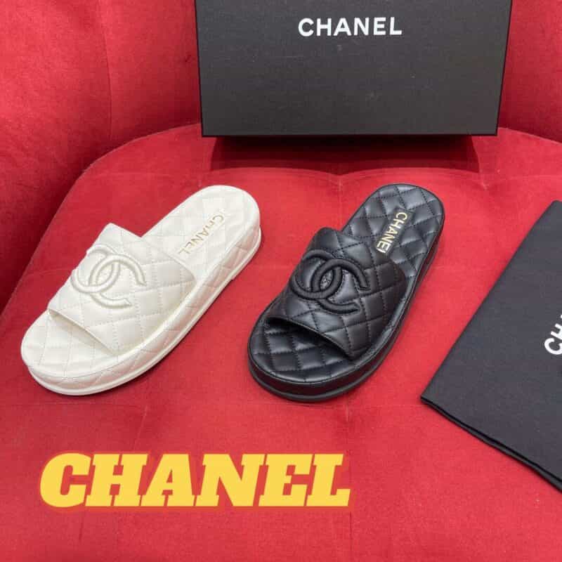 chanel香奈儿   进口混种羊面料女款厚底蜜儿拖