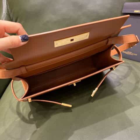 Saint laurent Ysl Manhattan焦糖色牙签纹曼哈顿法棍包579271