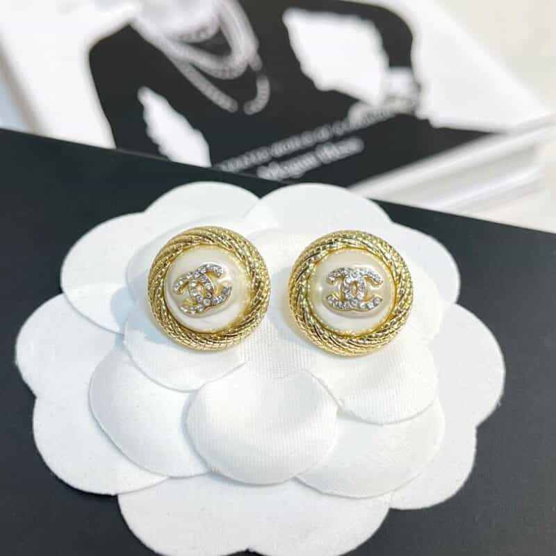 2021新款CHANEL香奈儿双c耳钉耳环