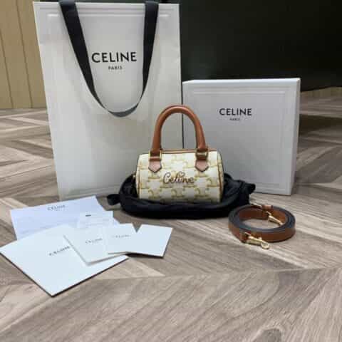 Celine Mini Boston 爱心刺绣款枕头包 196892情人节