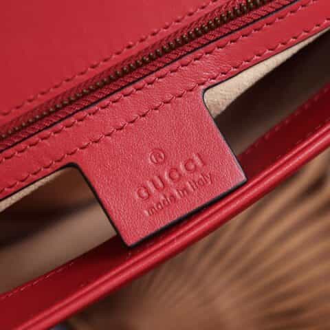 Gucci GG Marmont small matelassé shoulder bag 443497红色
