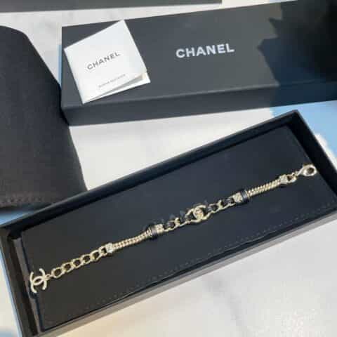 2021新款CHANEL香奈儿双c牛皮绳手链项链