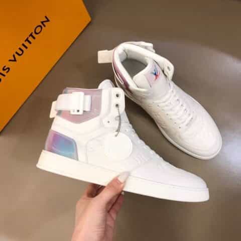 LV/路易威登   进口原单精品L 男士RIVOLI炫彩高帮运动靴