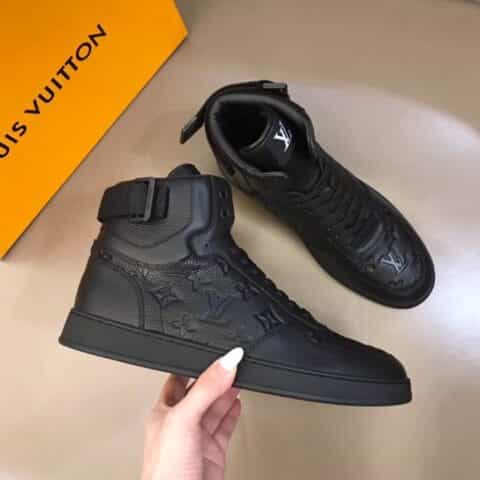 LV/路易威登   进口原单精品L 男士RIVOLI炫彩高帮运动靴
