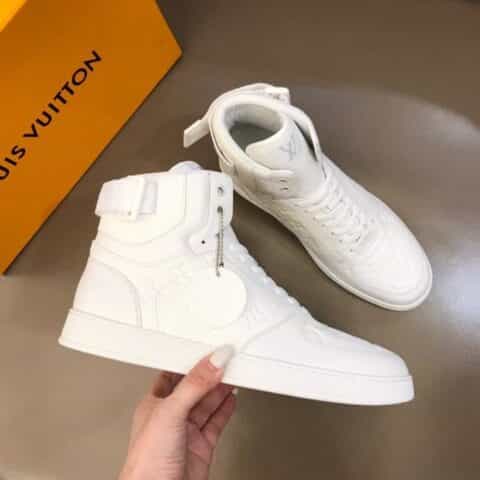 LV/路易威登   进口原单精品L 男士RIVOLI炫彩高帮运动靴