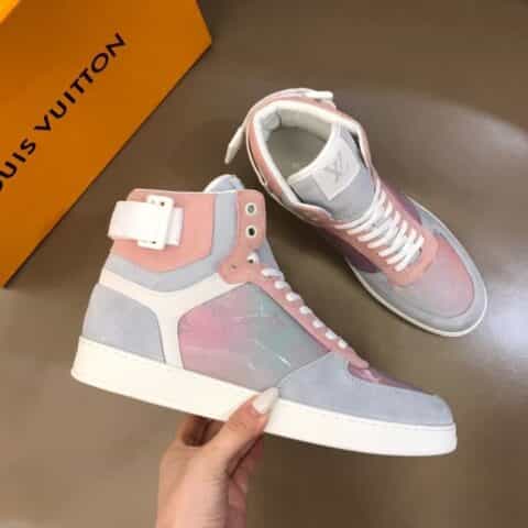 LV/路易威登   进口原单精品L 男士RIVOLI炫彩高帮运动靴