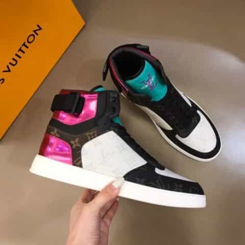 LV/路易威登   进口原单精品L 男士RIVOLI炫彩高帮运动靴