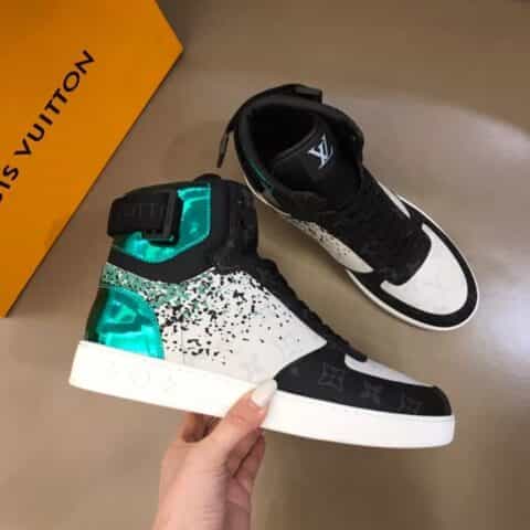 LV/路易威登   进口原单精品L 男士RIVOLI炫彩高帮运动靴