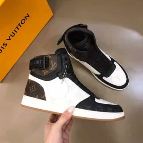 LV/路易威登   进口原单精品L 男士RIVOLI炫彩高帮运动靴