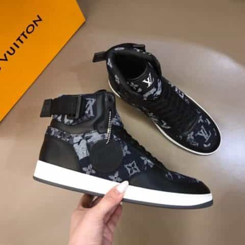 LV/路易威登   进口原单精品L 男士RIVOLI炫彩高帮运动靴