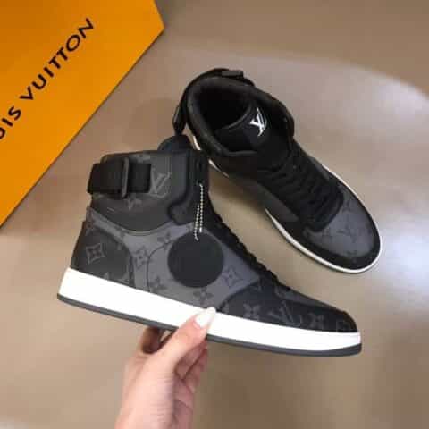LV/路易威登   进口原单精品L 男士RIVOLI炫彩高帮运动靴