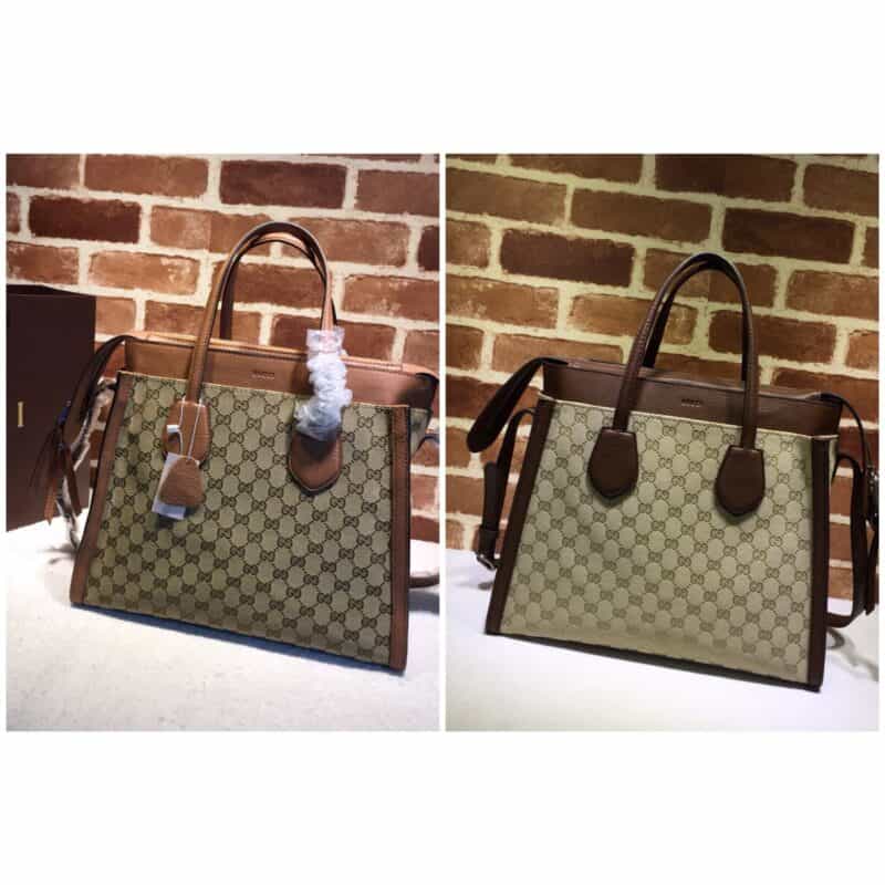 GUCCI古驰手袋购物袋 e帆布GG面料分层购物袋370822