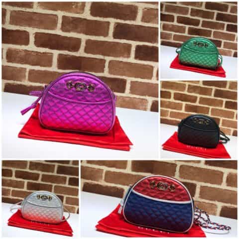 GUCCI古驰2018秋冬新款层压皮菱格迷你包534951