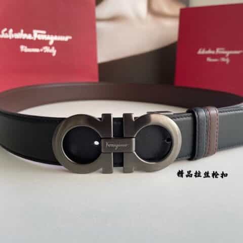 Ferragamo菲拉格慕   男士3.5cm精品金属扣腰带
