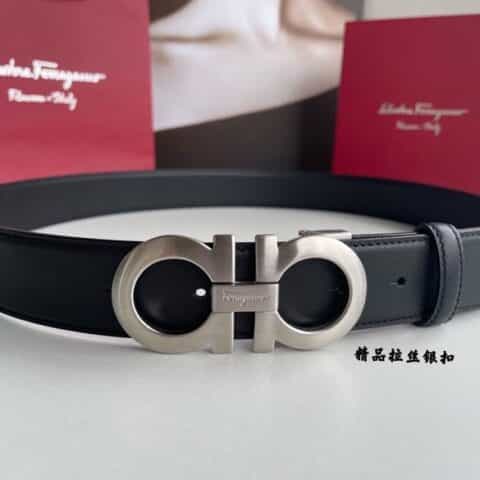 Ferragamo菲拉格慕   男士3.5cm精品金属扣腰带