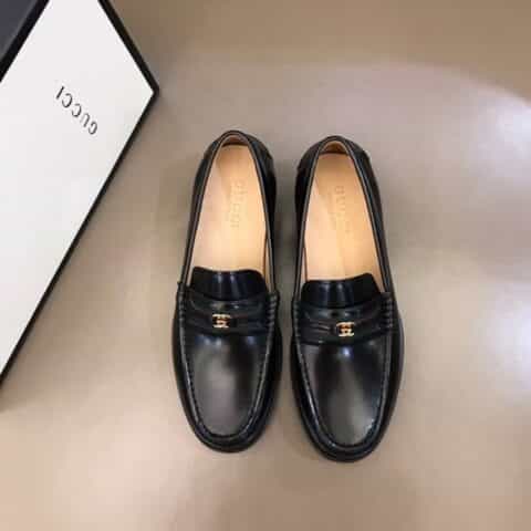 GUCCI古驰  进口开边珠牛皮原单级男士正装休闲皮鞋