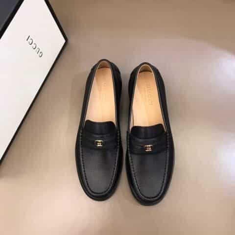 GUCCI古驰  进口开边珠牛皮原单级男士正装休闲皮鞋