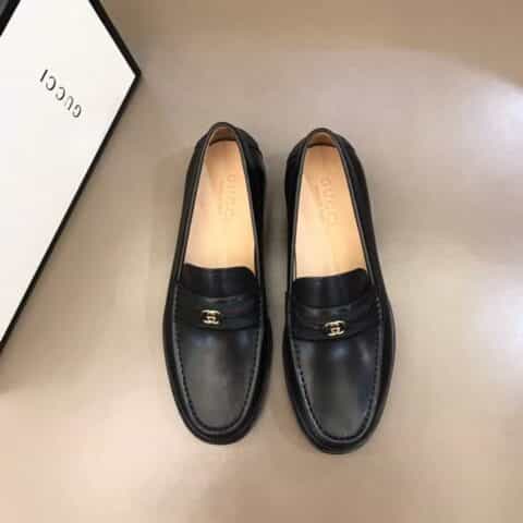 GUCCI古驰  进口开边珠牛皮原单级男士正装休闲皮鞋