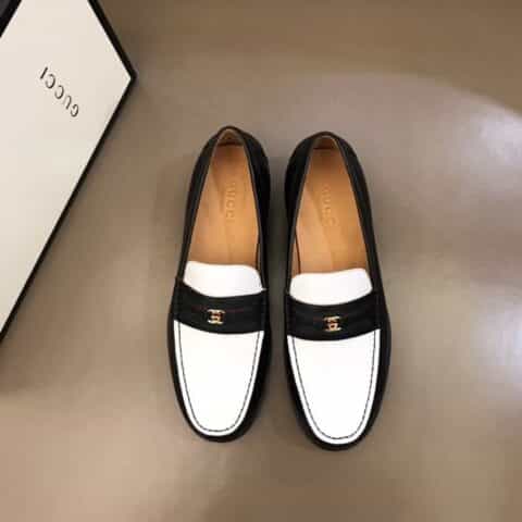 GUCCI古驰  进口开边珠牛皮原单级男士正装休闲皮鞋