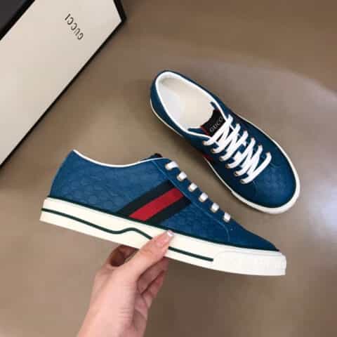 Gucci古驰   G家  Tennis 1977系列全真皮系列平板鞋