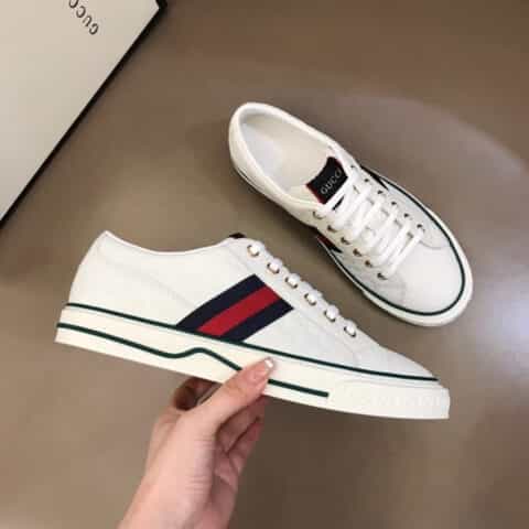Gucci古驰   G家  Tennis 1977系列全真皮系列平板鞋