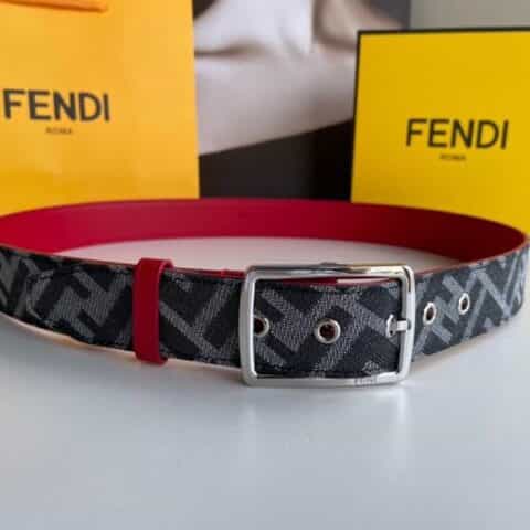 FENDI芬迪   FF图案饰有针扣3.5cm男生腰带