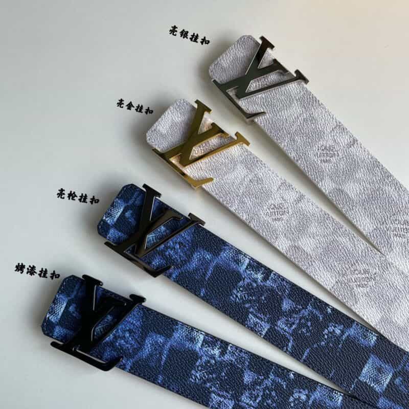 LV/路易威登   LV标志交织字母图案INTIALES双面腰带40mm